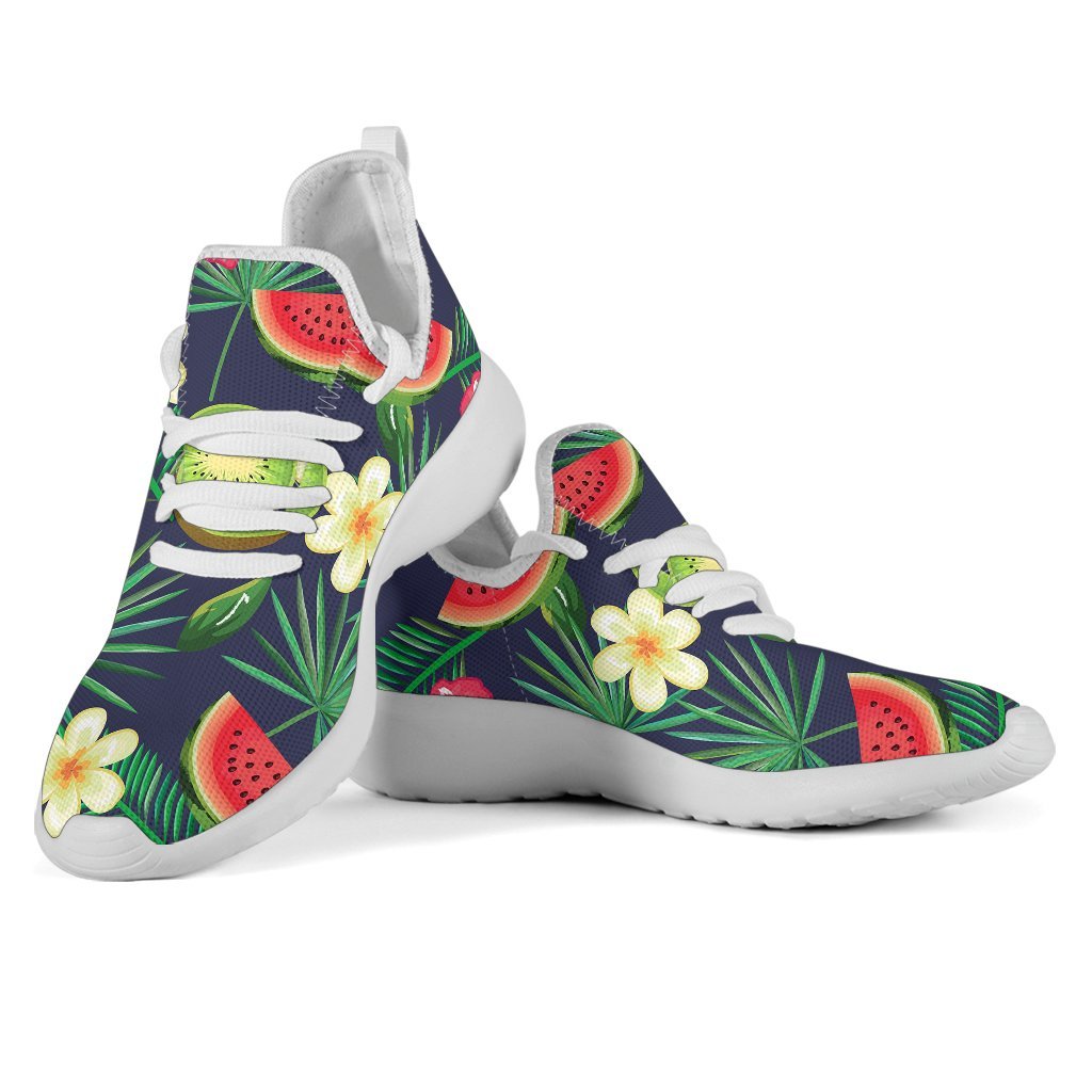 Aloha Tropical Watermelon Pattern Print Mesh Knit Shoes GearFrost