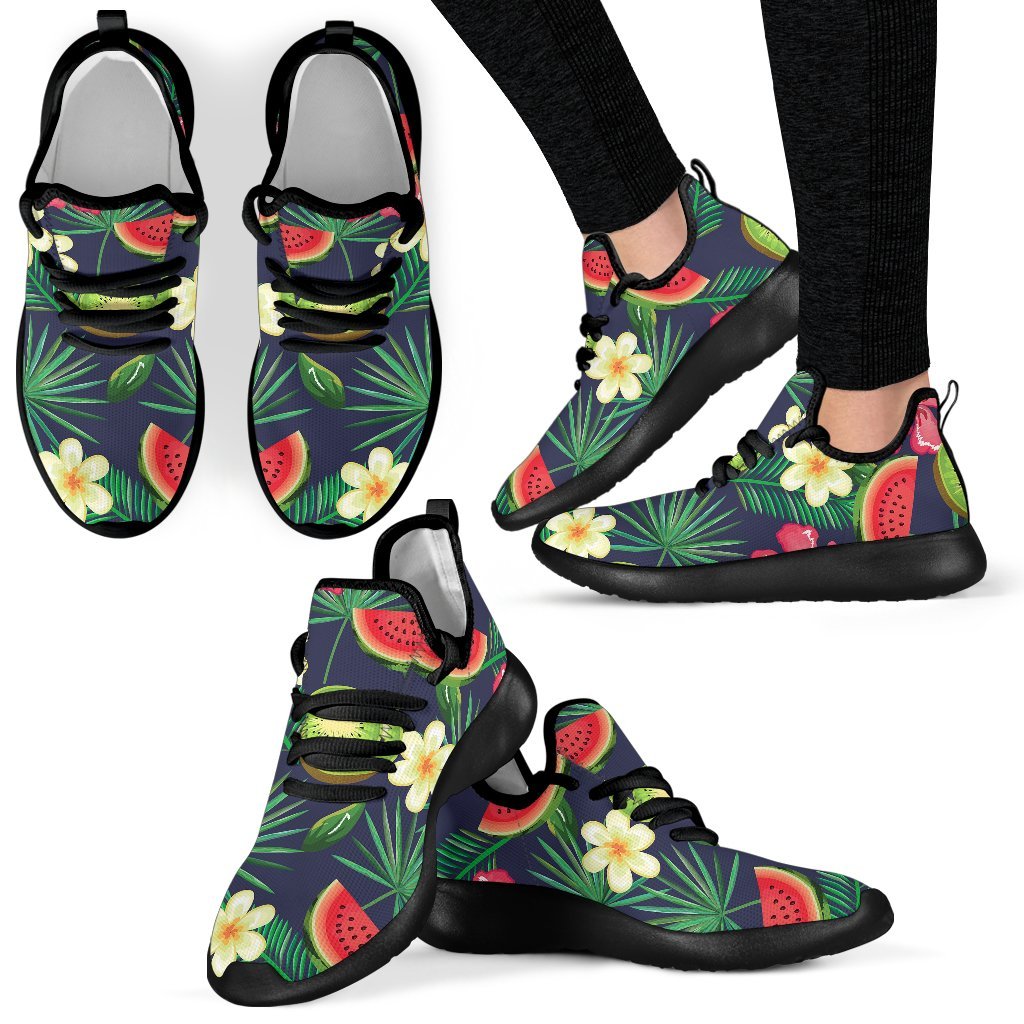 Aloha Tropical Watermelon Pattern Print Mesh Knit Shoes GearFrost