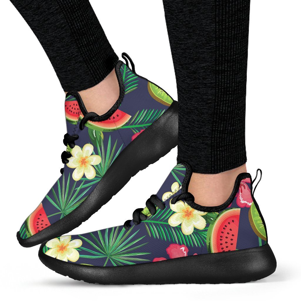 Aloha Tropical Watermelon Pattern Print Mesh Knit Shoes GearFrost