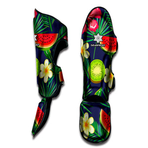 Aloha Tropical Watermelon Pattern Print Muay Thai Shin Guard