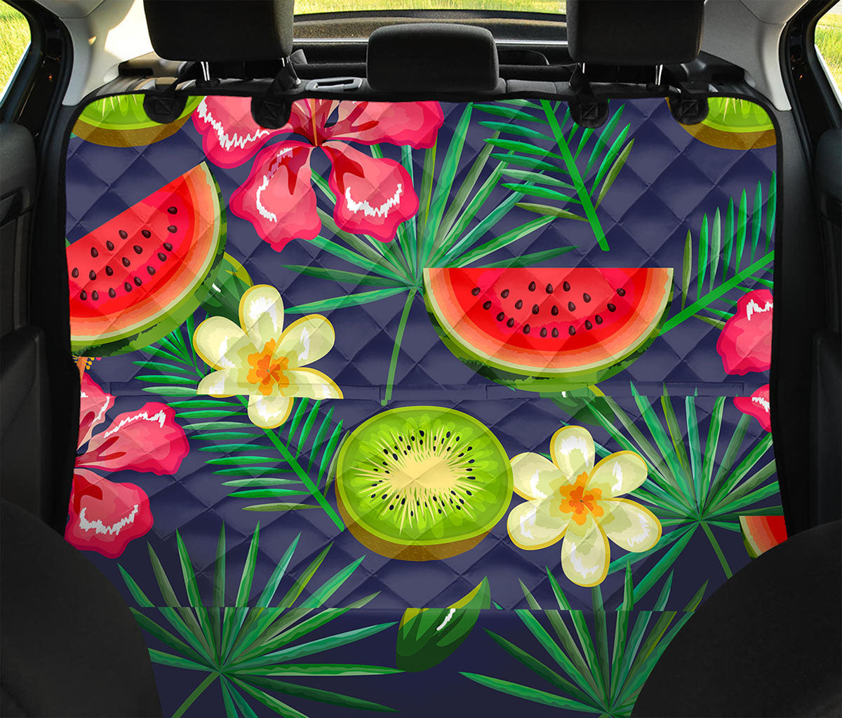 Aloha Tropical Watermelon Pattern Print Pet Car Back Seat Cover