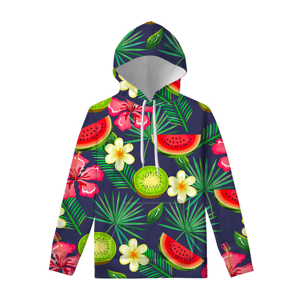 Aloha Tropical Watermelon Pattern Print Pullover Hoodie