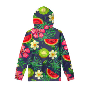 Aloha Tropical Watermelon Pattern Print Pullover Hoodie