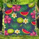 Aloha Tropical Watermelon Pattern Print Quilt