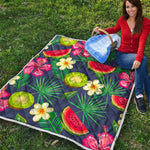 Aloha Tropical Watermelon Pattern Print Quilt