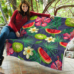 Aloha Tropical Watermelon Pattern Print Quilt