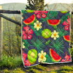 Aloha Tropical Watermelon Pattern Print Quilt