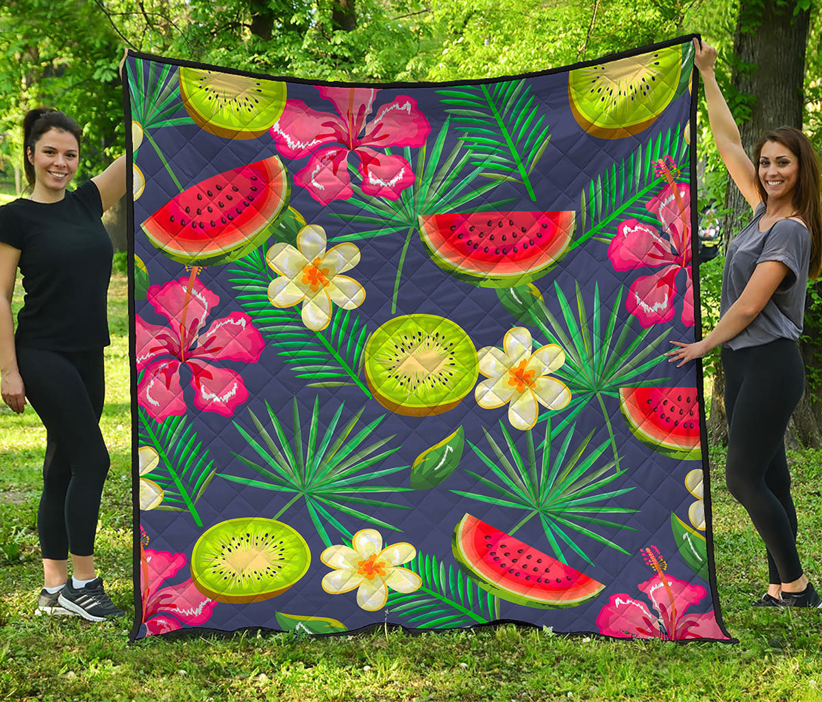 Aloha Tropical Watermelon Pattern Print Quilt