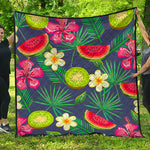 Aloha Tropical Watermelon Pattern Print Quilt