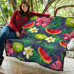 Aloha Tropical Watermelon Pattern Print Quilt