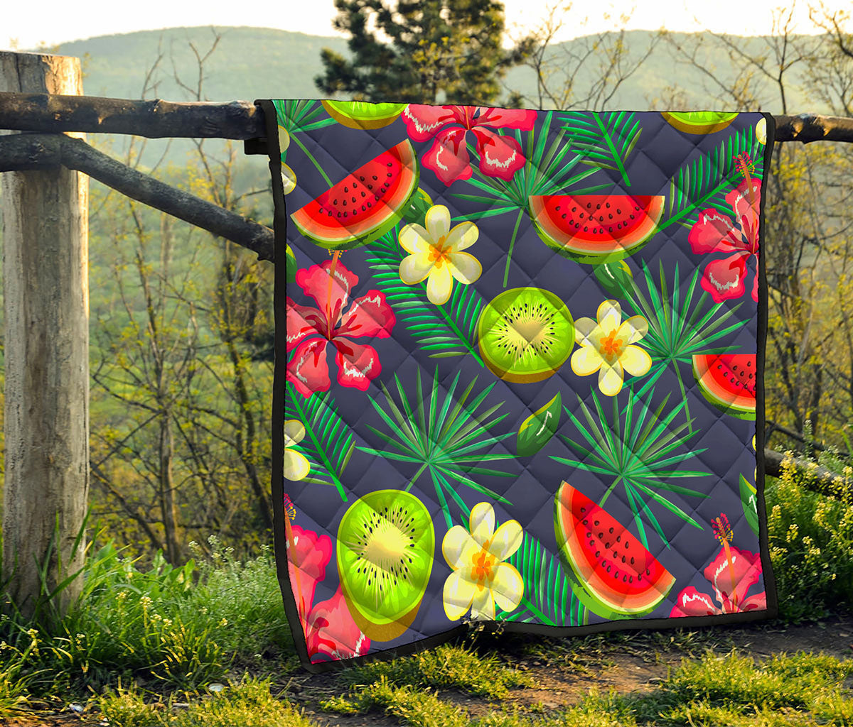 Aloha Tropical Watermelon Pattern Print Quilt