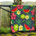 Aloha Tropical Watermelon Pattern Print Quilt