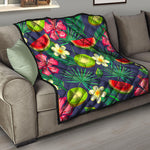 Aloha Tropical Watermelon Pattern Print Quilt