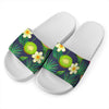 Aloha Tropical Watermelon Pattern Print White Slide Sandals