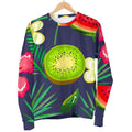 Aloha Tropical Watermelon Pattern Print Women's Crewneck Sweatshirt