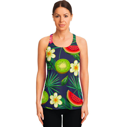 Aloha Tropical Watermelon Pattern Print Women's Racerback Tank Top