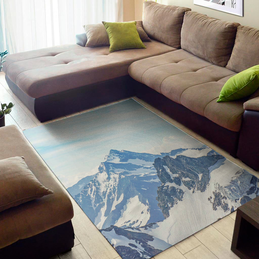 Alps Mountain Print Area Rug