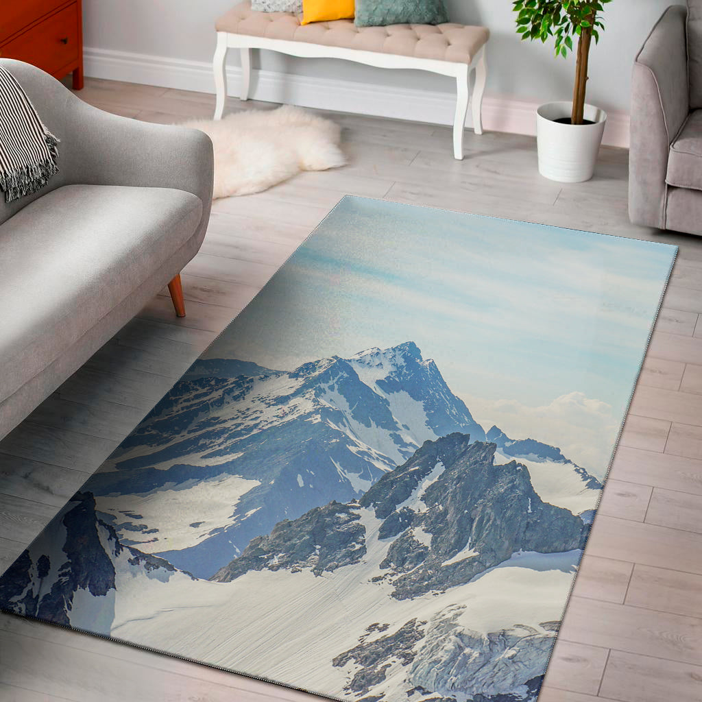 Alps Mountain Print Area Rug