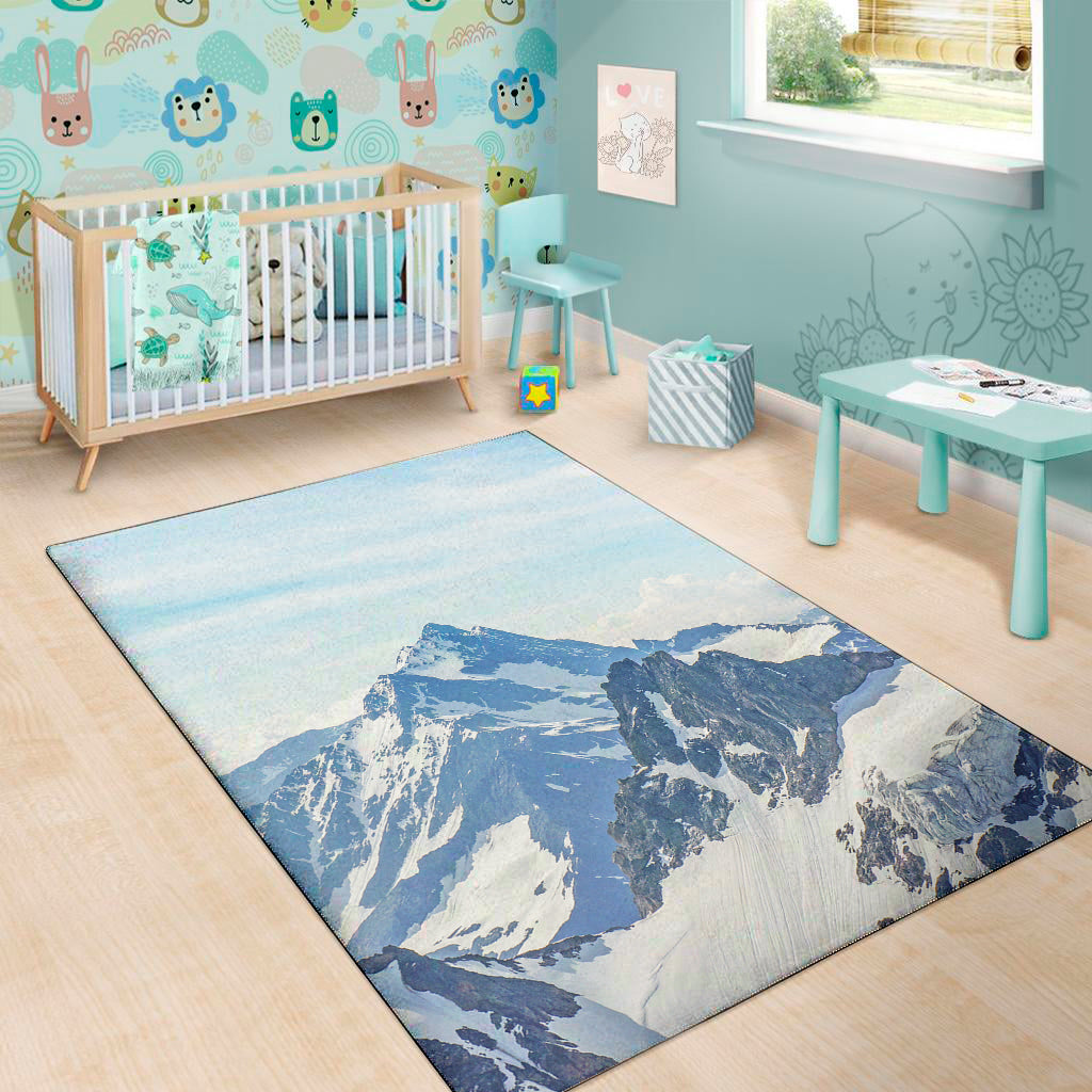 Alps Mountain Print Area Rug