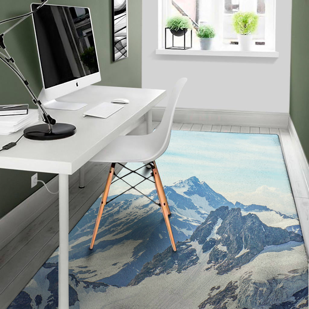 Alps Mountain Print Area Rug