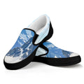 Alps Mountain Print Black Slip On Sneakers