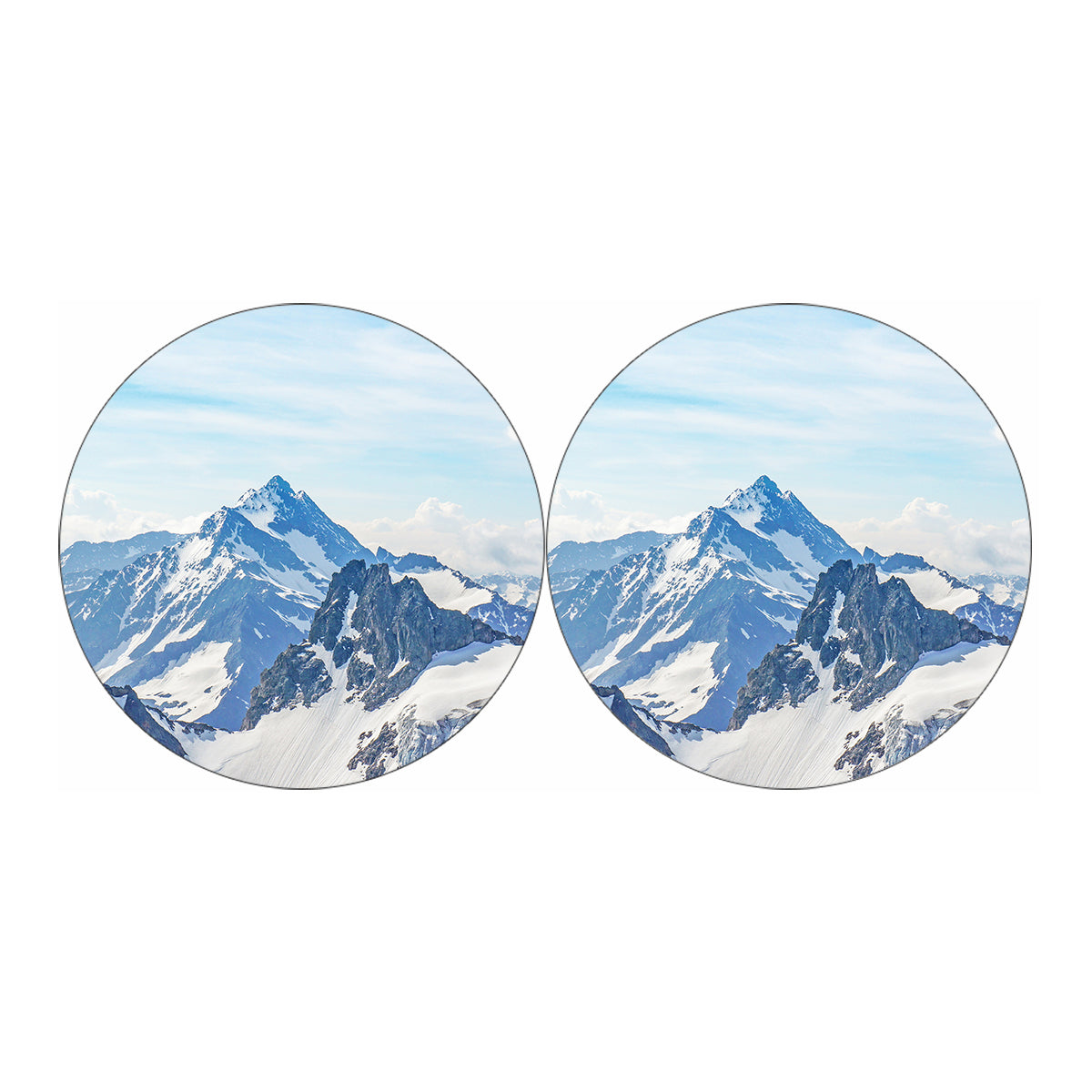Alps Mountain Print Car Coasters
