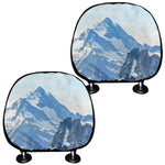 Alps Mountain Print Car Headrest Covers