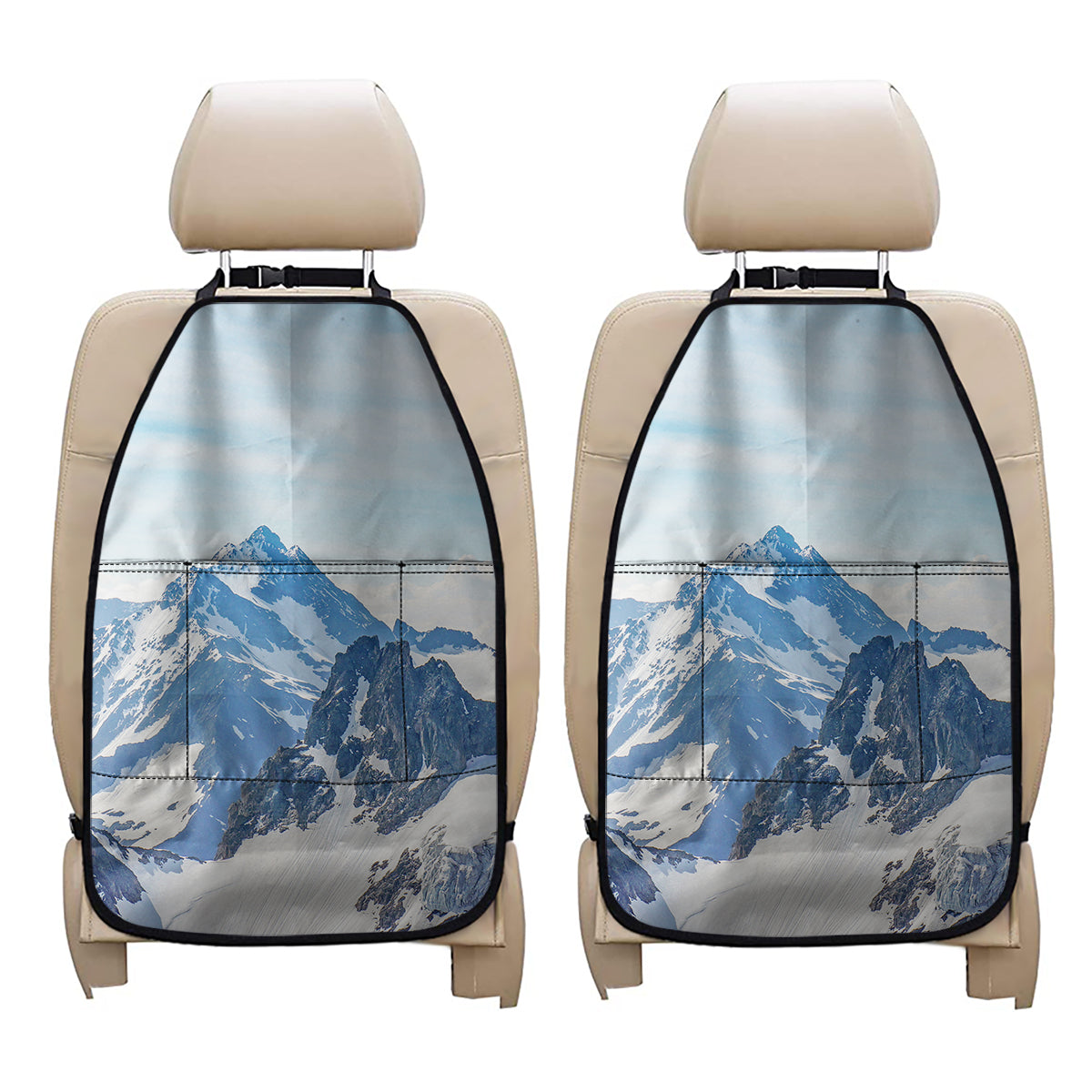 Alps Mountain Print Car Seat Organizers