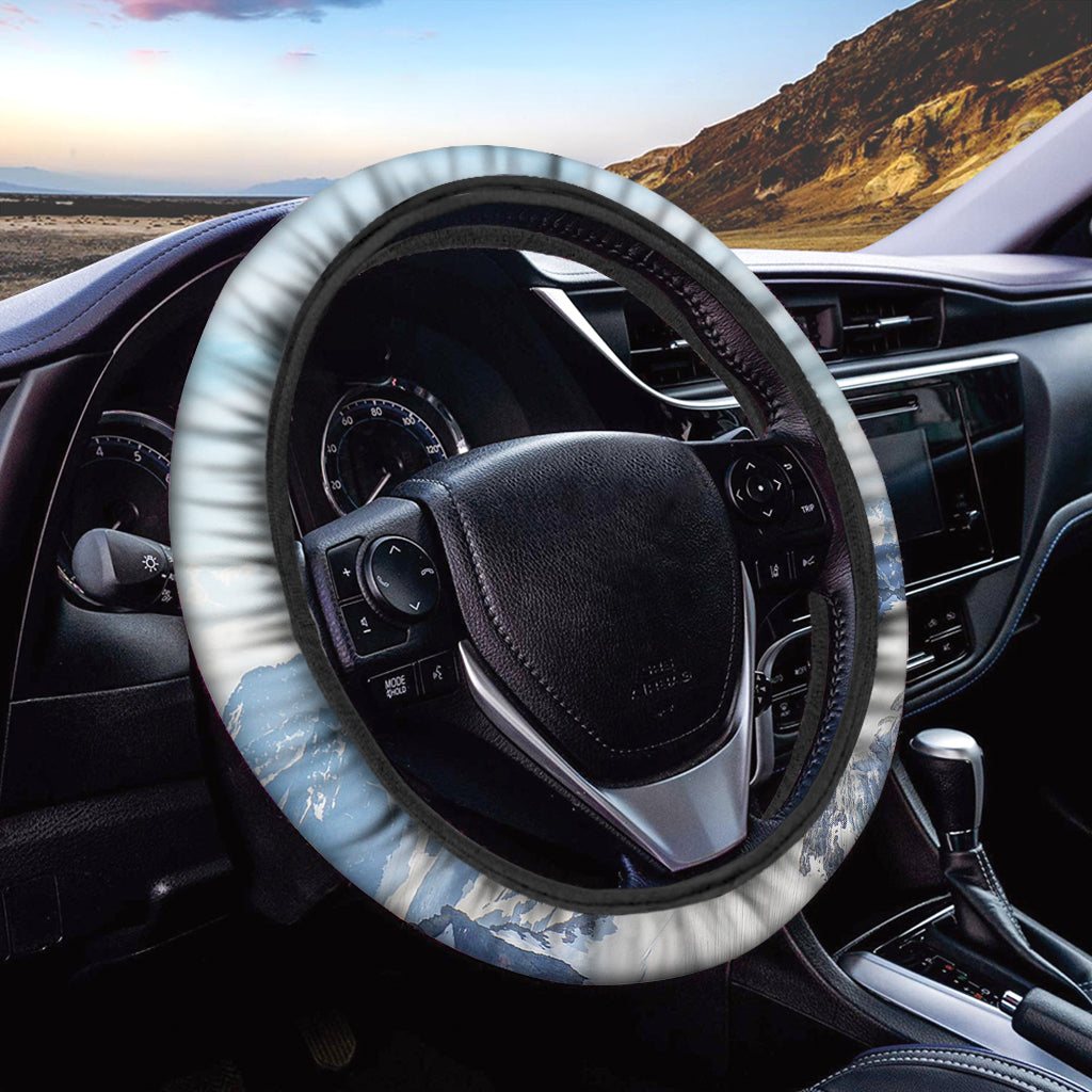 Alps Mountain Print Car Steering Wheel Cover