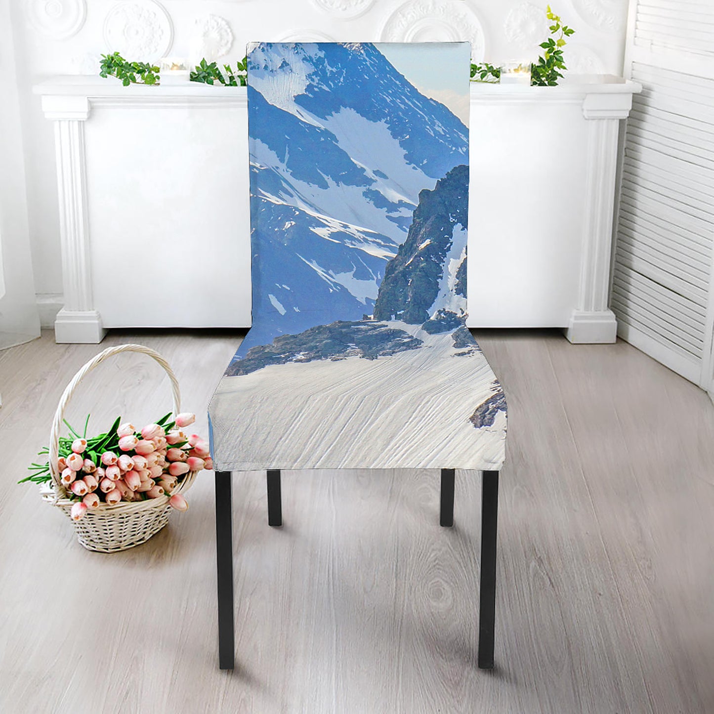 Alps Mountain Print Dining Chair Slipcover