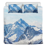 Alps Mountain Print Duvet Cover Bedding Set