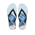 Alps Mountain Print Flip Flops