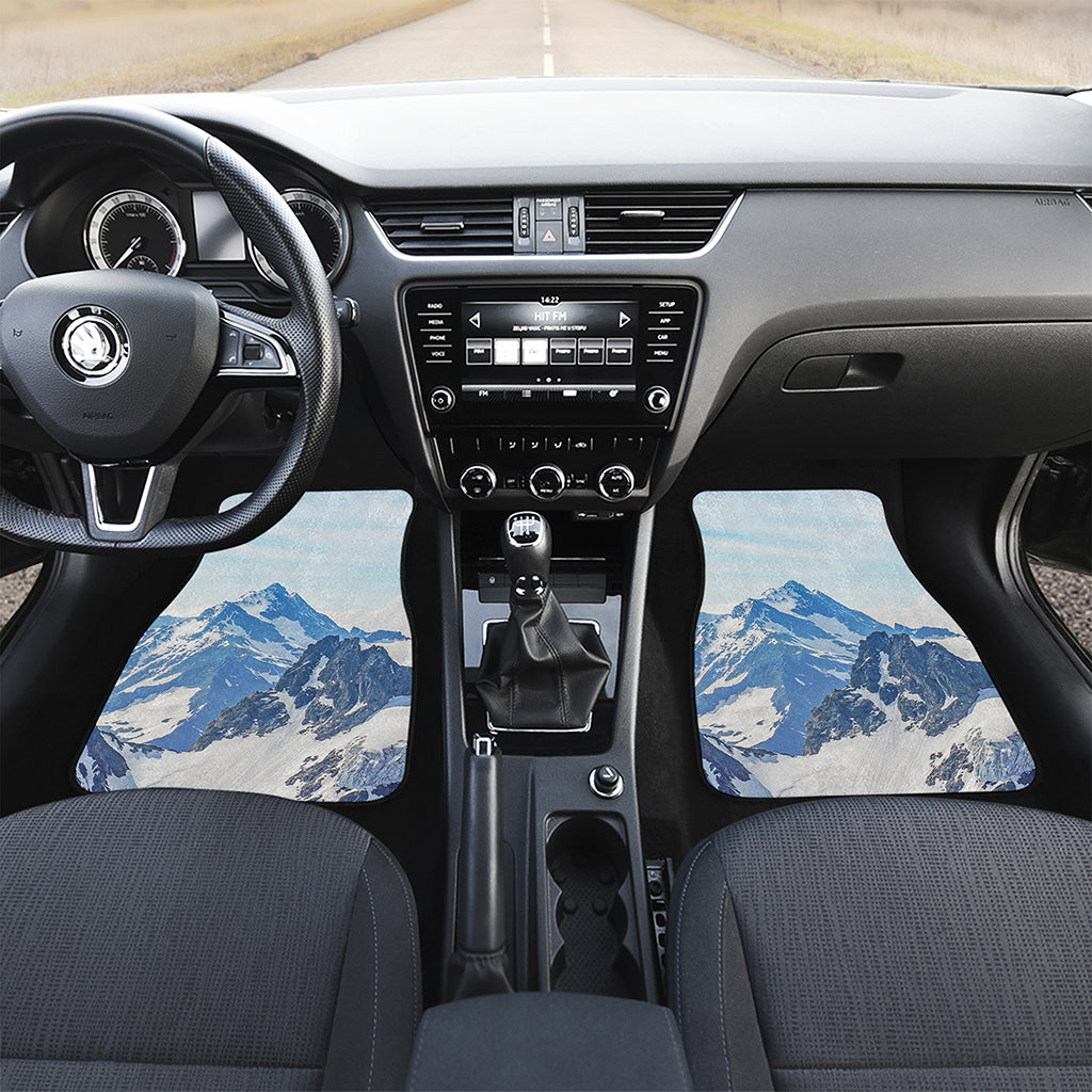 Alps Mountain Print Front and Back Car Floor Mats
