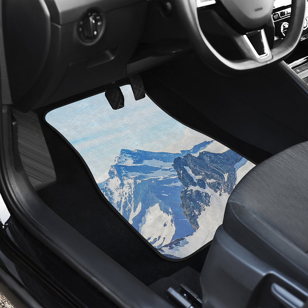 Alps Mountain Print Front and Back Car Floor Mats