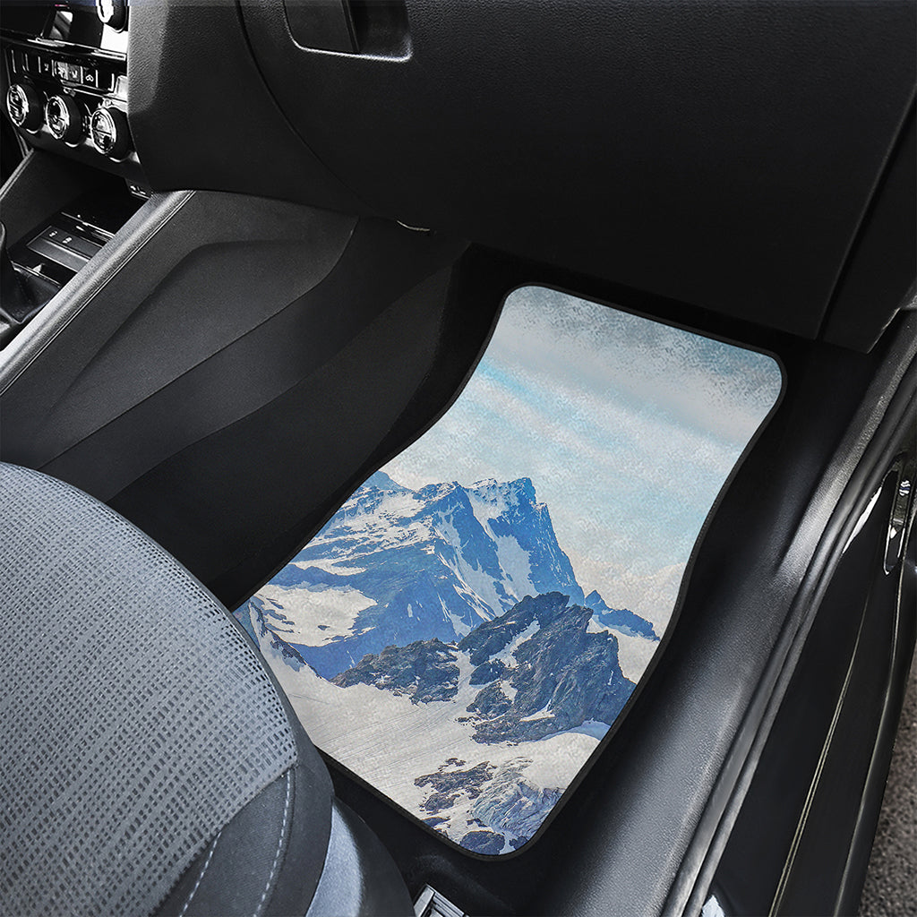 Alps Mountain Print Front and Back Car Floor Mats