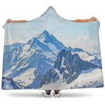 Alps Mountain Print Hooded Blanket