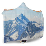 Alps Mountain Print Hooded Blanket