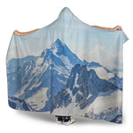 Alps Mountain Print Hooded Blanket
