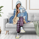 Alps Mountain Print Hooded Blanket