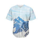 Alps Mountain Print Men's Baseball Jersey