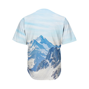 Alps Mountain Print Men's Baseball Jersey