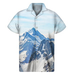 Alps Mountain Print Men's Short Sleeve Shirt