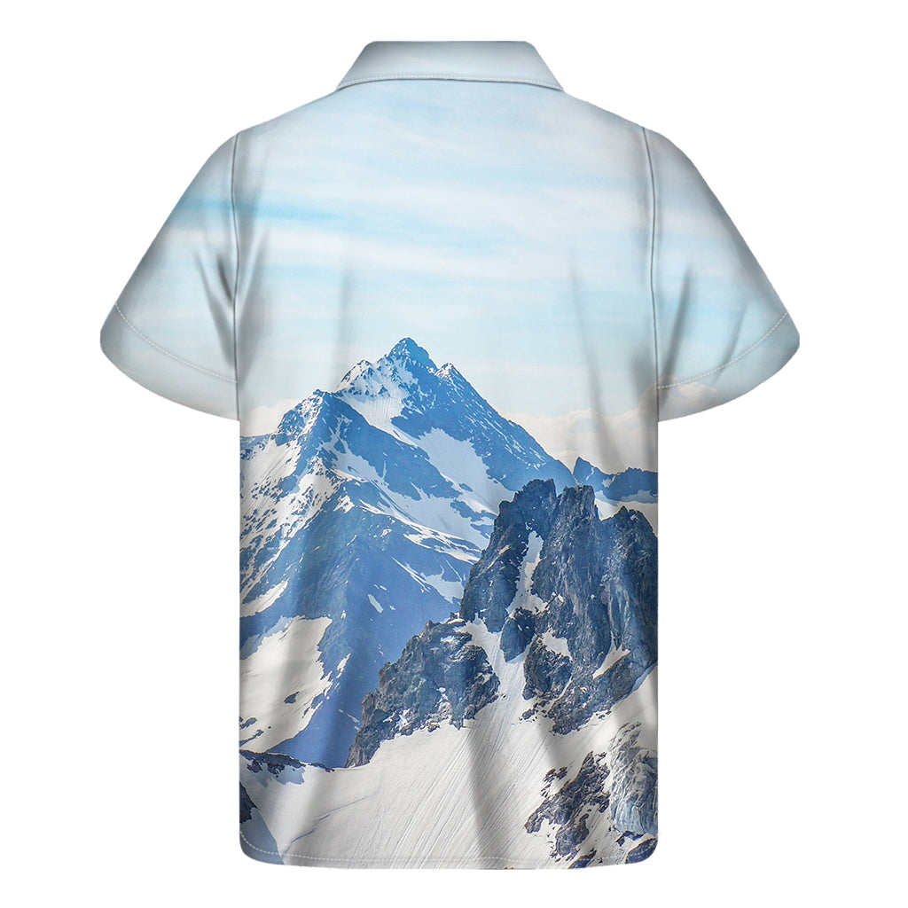 Alps Mountain Print Men's Short Sleeve Shirt