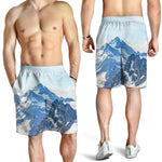 Alps Mountain Print Men's Shorts