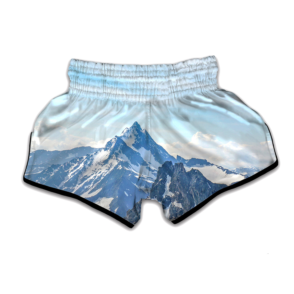 Alps Mountain Print Muay Thai Boxing Shorts