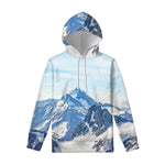Alps Mountain Print Pullover Hoodie