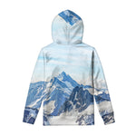 Alps Mountain Print Pullover Hoodie