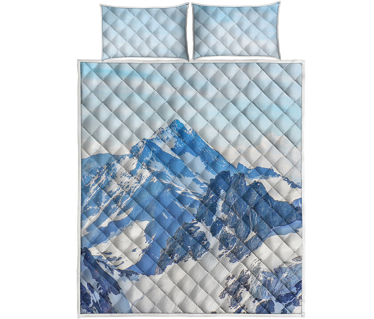 Alps Mountain Print Quilt Bed Set