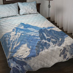 Alps Mountain Print Quilt Bed Set