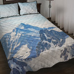 Alps Mountain Print Quilt Bed Set